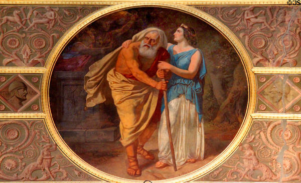 Gallery painting decoration at Neues Museum. Berlin, Germany.