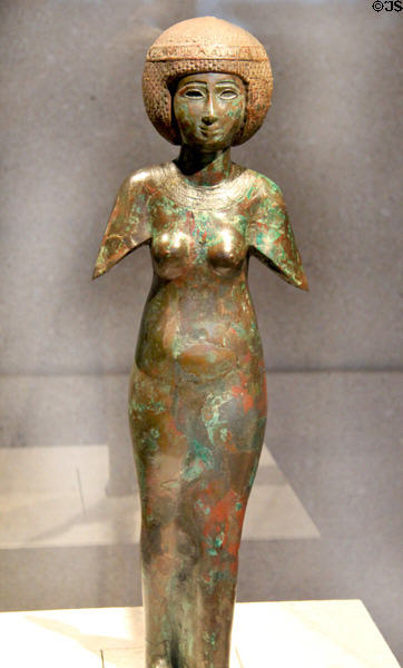 Egyptian bronze statue of Meres-Amun (c850 BCE) (Third Intermediate, 22nd Dynasty) at Neues Museum. Berlin, Germany.