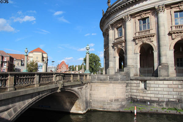 Bridge leading to Bode Museum at Berlin's Museum Island. Berlin, Germany.