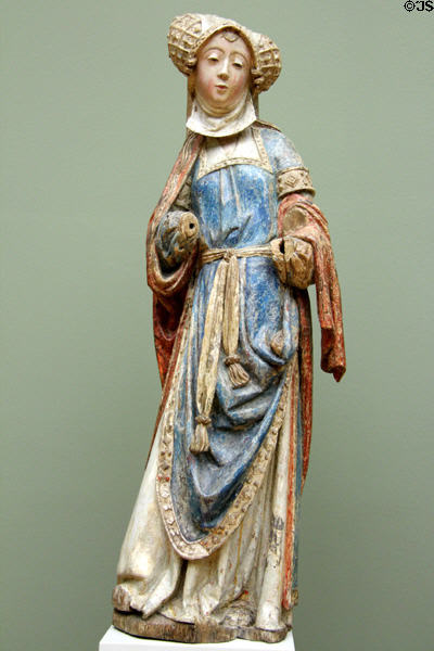 Holy Woman wood carving from Entombment of Christ scene (c1510) from Brabant at Bode Museum. Berlin, Germany.