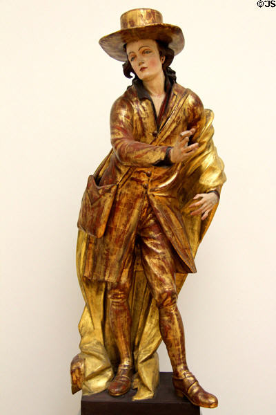 St Wendelin wood carving (c1770-80) from Franken at Bode Museum. Berlin, Germany.