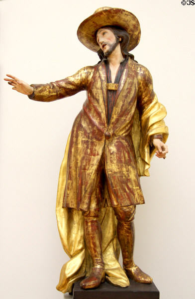 St Roche wood carving (c1770-80) from Franken at Bode Museum. Berlin, Germany.