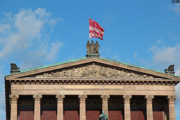 Pediment of Alte Nationalgalerie. Berlin, Germany.