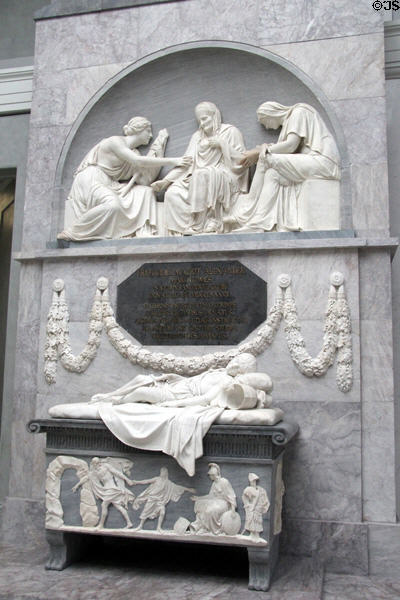 Funerary monument of Count Friedrich Wilhelm Moritz Alexander von der Mark (1779-87) illegitimate son of King Frederick William II of Prussia at Alte Nationalgalerie. Berlin, Germany.
