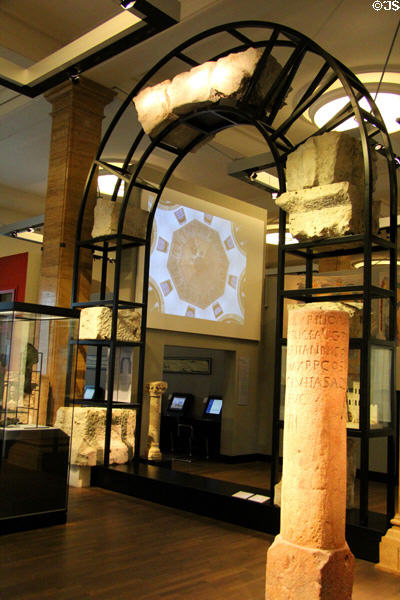 Sections of Roman arch now serve as entrance to displays at German Historical Museum. Berlin, Germany.