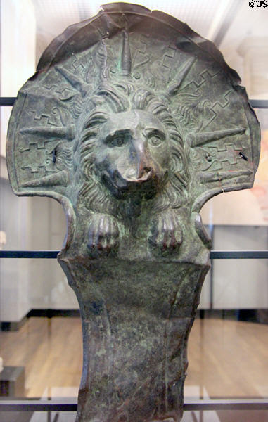 Roman cavalry horse's head parade armor (1stC CE) at German Historical Museum. Berlin, Germany.