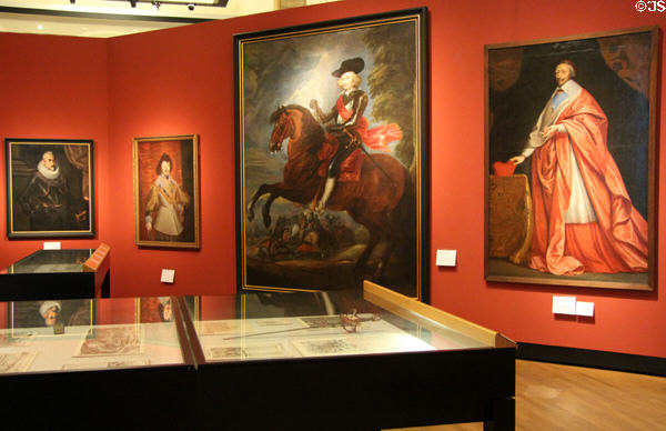Don Ferdinand of Spain before city of Nördlingen, Germany to celebrate victory of Catholics of Protestants painting (1634-5) by Peter Paul Rubens at German Historical Museum. Berlin, Germany.