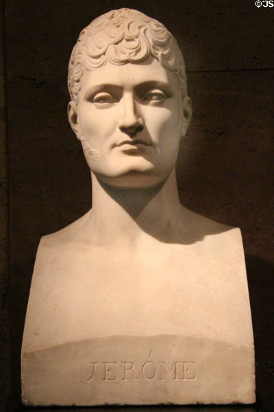 Bust of Jérôme Bonaparte, King of Westphalia (c1810) by François Joseph von Bosio at German Historical Museum. Berlin, Germany.