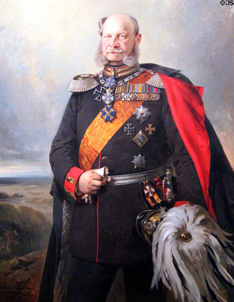 Kaiser Frederick William I (1797-1888) portrait (1879) by Paul Bülow of Berlin at German Historical Museum. Berlin, Germany.