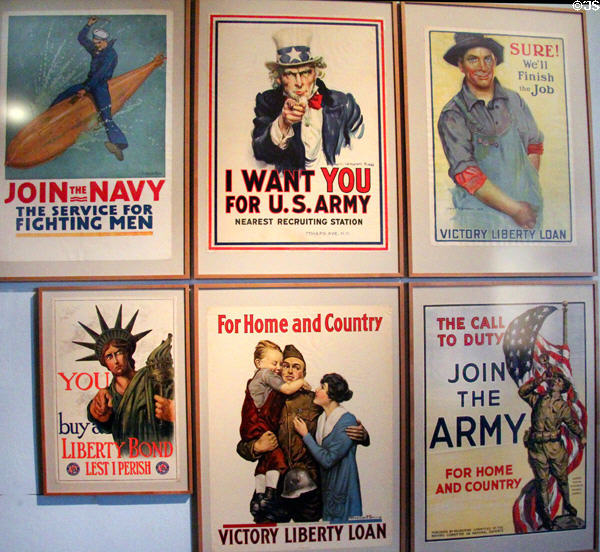 American WWI propaganda posters at German Historical Museum. Berlin, Germany.