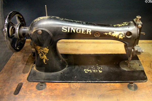Sewing machine of Jewish tailor murdered in Auschwitz at Jewish Museum Berlin. Berlin, Germany.