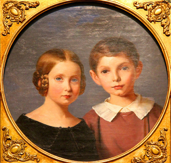 Portrait of Rathenau siblings (c1845) by Leopold Bendix at Jewish Museum Berlin. Berlin, Germany.