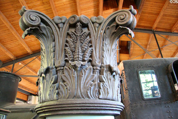 Column capital (1867) from Görlitz rail stations at German Museum of Technology. Berlin, Germany.