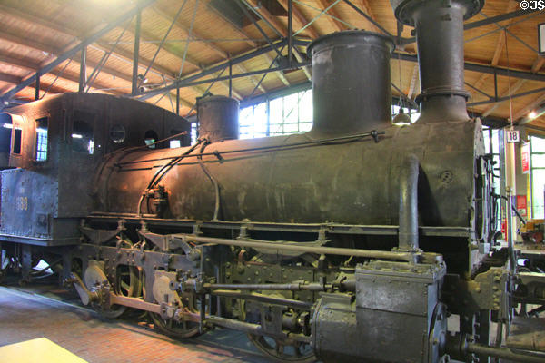 Freight steam locomotive #680 (19thC) from Austria used until 1966 at German Museum of Technology. Berlin, Germany.