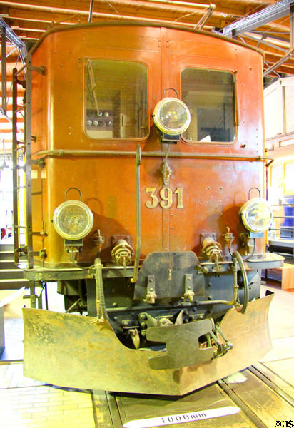 Electric locomotive (1913) for Swiss Rhätischen railroad at German Museum of Technology. Berlin, Germany.