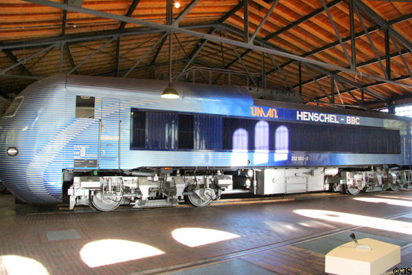 Diesel locomotive DE2500 (1973) by Thyssen-Henschel-BBC at German Museum of Technology. Berlin, Germany.