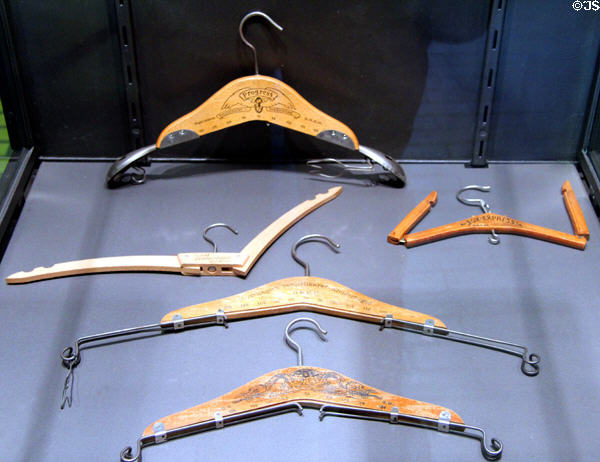 German railway coat hanger collection at German Museum of Technology. Berlin, Germany.