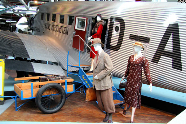 Lufthansa commercial airliner Junkers Ju52 from WWII at German Museum of Technology. Berlin, Germany.