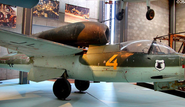 Heinkel He162 (1945) jet fighter at German Museum of Technology. Berlin, Germany.