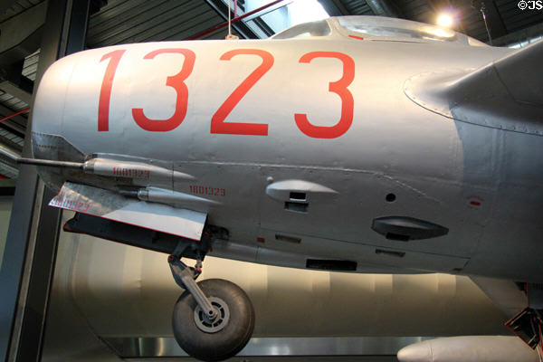 MiG-15 jet fighter (1955) at German Museum of Technology. Berlin, Germany.