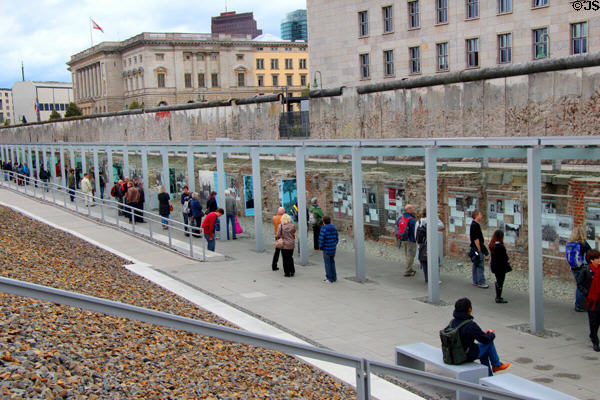Remnant of Berlin Wall in original location at Topography of Terror. Berlin, Germany.