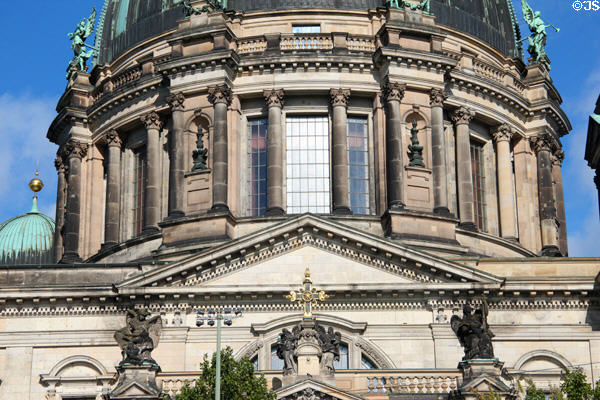 Midsection columns of Berlin Cathedral. Berlin, Germany.