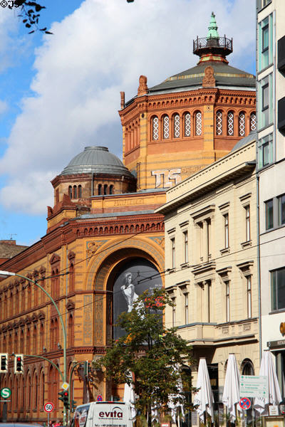 Oranienburger Str. Streetscape with former PFS post office. Berlin, Germany.