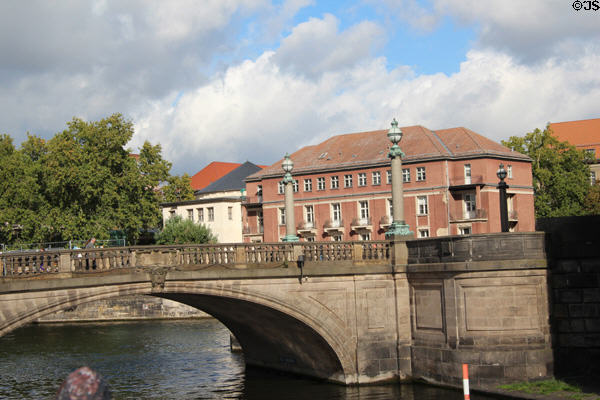 Monbijoubrücke leading to Bode Museum. Berlin, Germany.