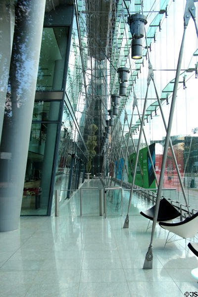 Corridor within Berlin Sony Center. Berlin, Germany.
