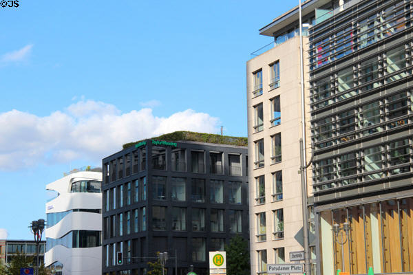 Streetscape along Potsdamer Platz. Berlin, Germany.