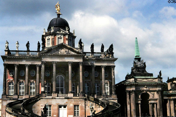 University of Potsdam buildings west of New Palace at Sanssouci Park. Potsdam, Germany.
