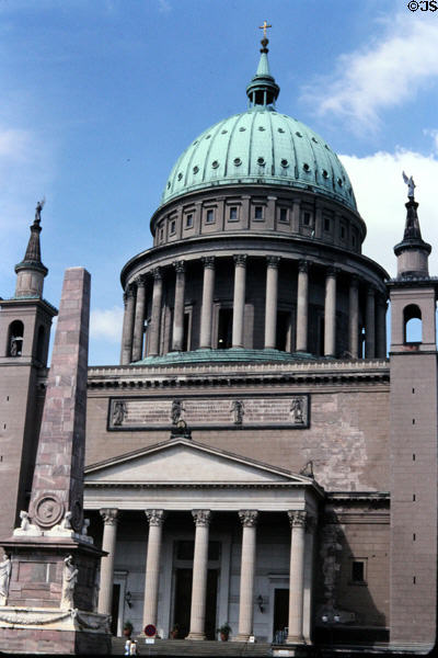 St Nicholas' Church (1837 & 1850) on Alter Markt Square. Potsdam, Germany. Architect: Karl Friedrich Schinkel & Ludwig Persius.
