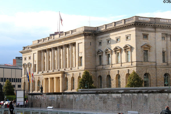 Abgeordnetenhaus of Berlin with remembrance section of Berlin Wall. Berlin, Germany.