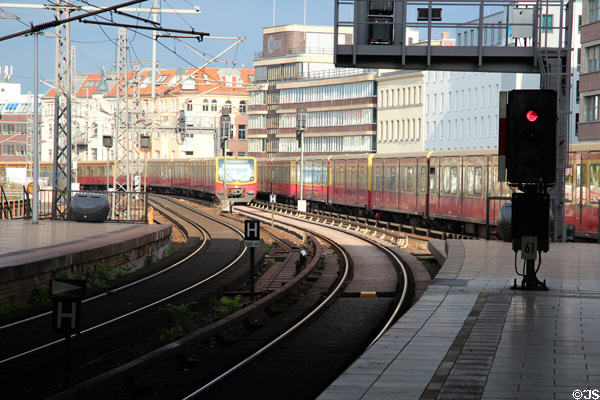 Urban train & station. Berlin, Germany.