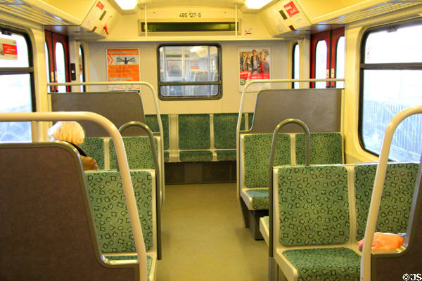 Stadt bahn interior. Berlin, Germany.