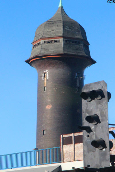 Rail water tower. Berlin, Germany.