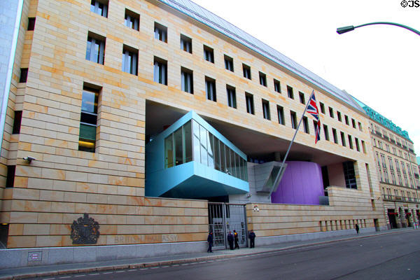 British Embassy on Wilhelmstraße off Unter den Linden. Berlin, Germany.