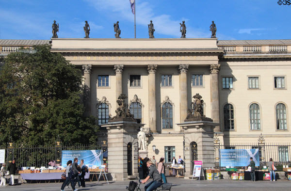 Gates to Library of Humboldt University in Berlin on Unter den Linden. Berlin, Germany.