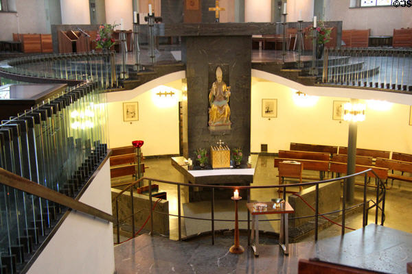 St Hedwig's Catholic Cathedral reconstructed modern interior. Berlin, Germany.