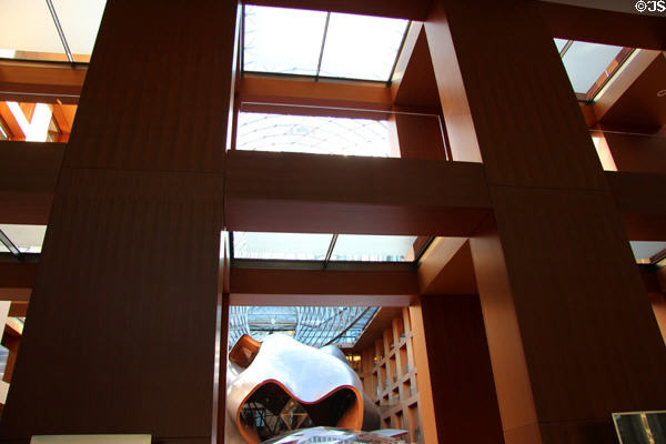 Interior columns in Gehry's DZ Bank building. Berlin, Germany.