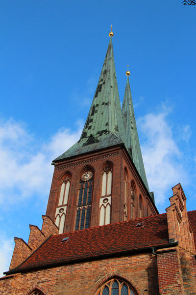 Spires of St Nicholas' Church. Berlin, Germany.