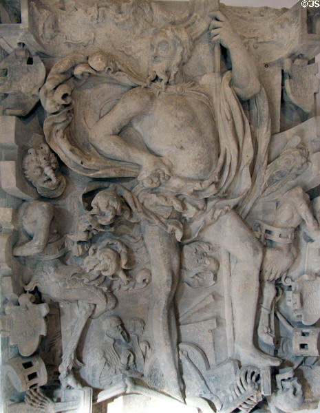 Tomb carving at St Nicholas' Church. Berlin, Germany.
