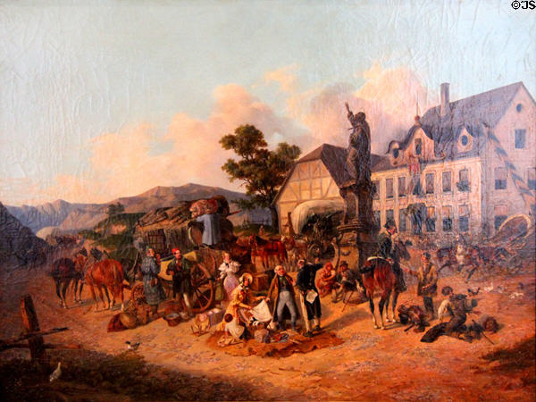 Austrian Customs Post painting (1838) by August von Rentzell at Pomeranian State Museum. Greifswald, Germany.