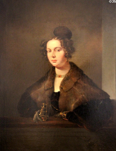 Pauline Louise Rüssing portrait by Ferdinand von Rayski at Pomeranian State Museum. Greifswald, Germany.