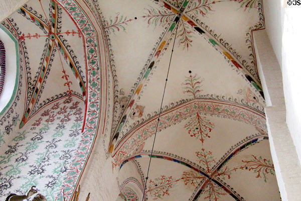 Ceiling painting of St Mary's Church. Greifswald, Germany.