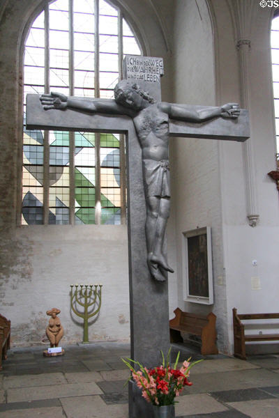 Crucifix in St Nicholas Church. Greifswald, Germany.