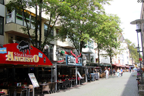 Restaurants along the Fischmarkt. Köln, Germany.