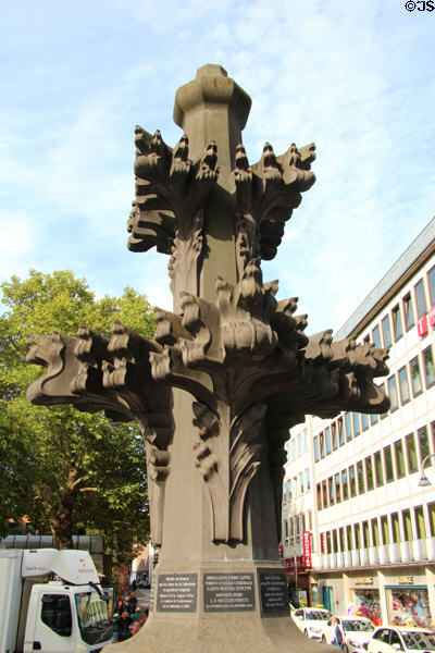 Symbol of the Cathedral's completion in 1880; Model of the finial atop Cathedral towers in original size. Köln, Germany.