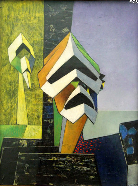Birth of Comedy painting (1947) by Max Ernst at Ludwig Museum. Köln, Germany.