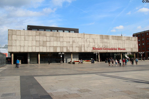Roman Germanic Museum (1974) features local artifacts from the 1st-mid-4thC when Köln was the capital of the Roman province known as Lower Germania. Köln, Germany. Architect: Klaus Renner & Heinz Röcke.